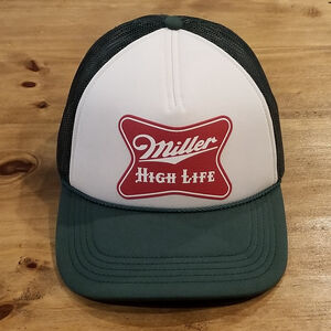 Miller High Life Hat Snapback American Needle Trucker Green Mesh Back Beer